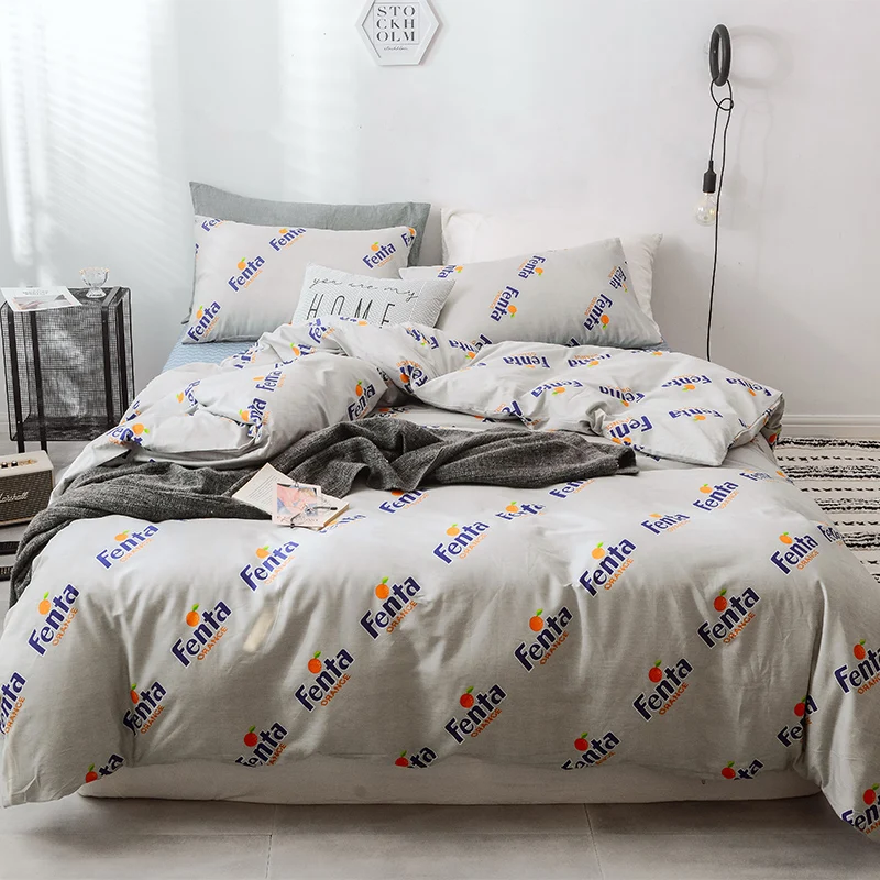 Stylish Blue Letter Pattern Duvet Cover Set Bed Cotton Linens Pillowcase 3/4pcs Bedding Bed Set Bedding Full Queen King 3 Size
Stylish Blue Letter Pattern Duvet Cover Set Bed Cotton Linens Pillowcase 3/4pcs Bedding Bed Set Bedding Full Queen King 3 Size