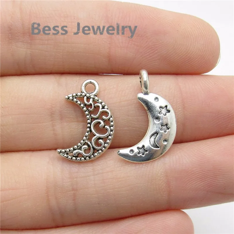 40pcs(20*6mm) Antique Silver moon Charm fit for pandora style Bracelets Necklace DIY Metal Pendant Jewelry Making
40pcs(20*6mm) Antique Silver moon Charm fit for pandora style Bracelets Necklace DIY Metal Pendant Jewelry Making
