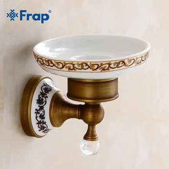 FRAP Newly Added Brass Wall Mounted Soap Dish Holder Copper Bathroom Soap Holder With Crystal ball Ceramic Soap Dishes Y18036
FRAP Newly Added Brass Wall Mounted Soap Dish Holder Copper Bathroom Soap Holder With Crystal ball Ceramic Soap Dishes Y18036