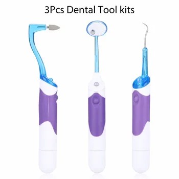 3Pcs LED Illuminated Oral Care Tool Kit Dental Tooth Stain Eraser Electric Detection MirrorDental Oral Care Teeth Tools Set
3Pcs LED Illuminated Oral Care Tool Kit Dental Tooth Stain Eraser Electric Detection MirrorDental Oral Care Teeth Tools Set