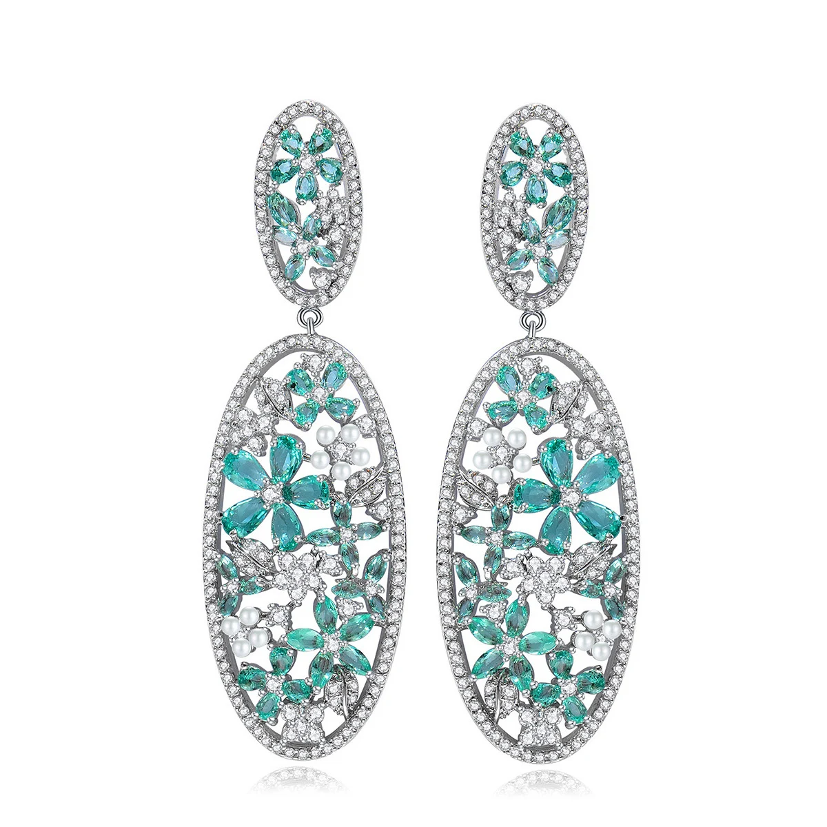 Colorful White Color AAA Cubic Zirconia Small Big Oval Geometric Flower Long Dangle Earrings Elegant Wedding Jewely For Brides
Colorful White Color AAA Cubic Zirconia Small Big Oval Geometric Flower Long Dangle Earrings Elegant Wedding Jewely For Brides