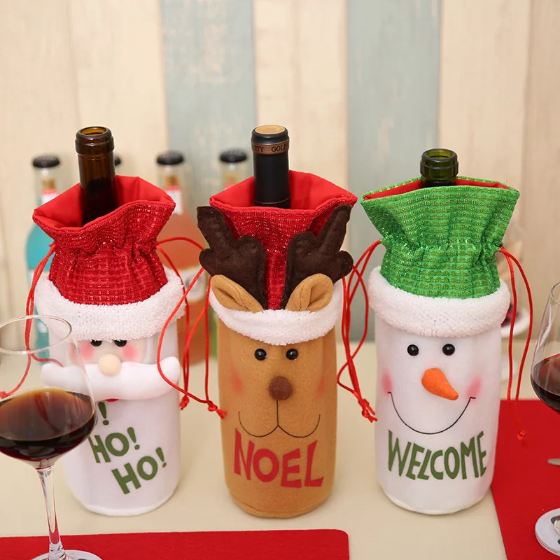 Christmas Decorations Santa Claus Wine Bottle Bags Snowman Christmas Gifts Champagne Holders Xmas Home Dinner Party Table Decors
Christmas Decorations Santa Claus Wine Bottle Bags Snowman Christmas Gifts Champagne Holders Xmas Home Dinner Party Table Decors