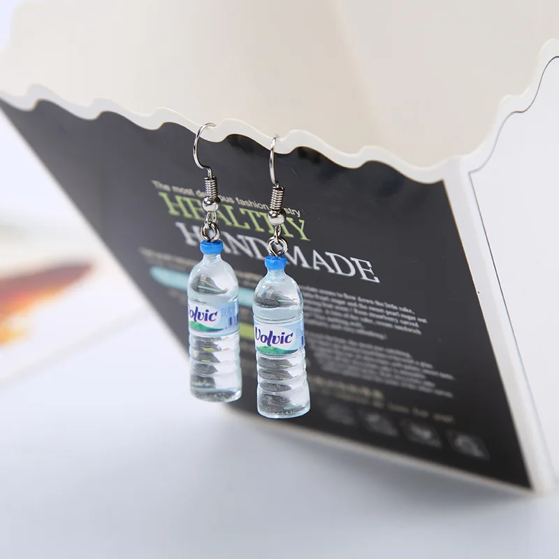 Fashion Creative Simulation of Mineral Water Bottles Earrings Cute Handmade Earrings Womens Jewelry
Fashion Creative Simulation of Mineral Water Bottles Earrings Cute Handmade Earrings Womens Jewelry