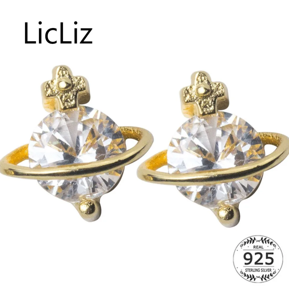 LicLiz 2019 New 925 Sterling Silver CZ Crystal Stars Stud Earrings for Women Planets Zircon Studs Gold&White Gold Jewelry LE0534
LicLiz 2019 New 925 Sterling Silver CZ Crystal Stars Stud Earrings for Women Planets Zircon Studs Gold&White Gold Jewelry LE0534