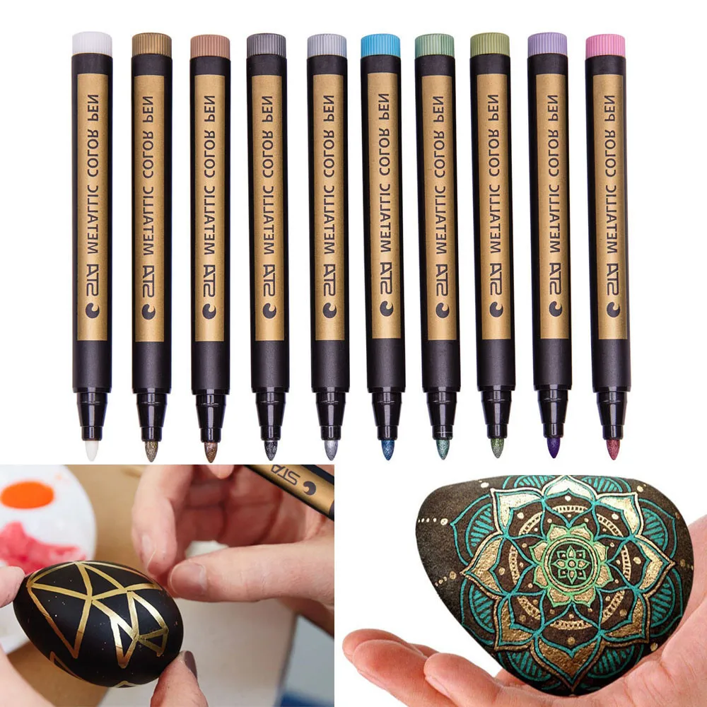 1 Pcs Assorted Colored Metallic Permanent Paint Markers Pens Metallic Marker Pens students teacher Office stationery
1 Pcs Assorted Colored Metallic Permanent Paint Markers Pens Metallic Marker Pens students teacher Office stationery