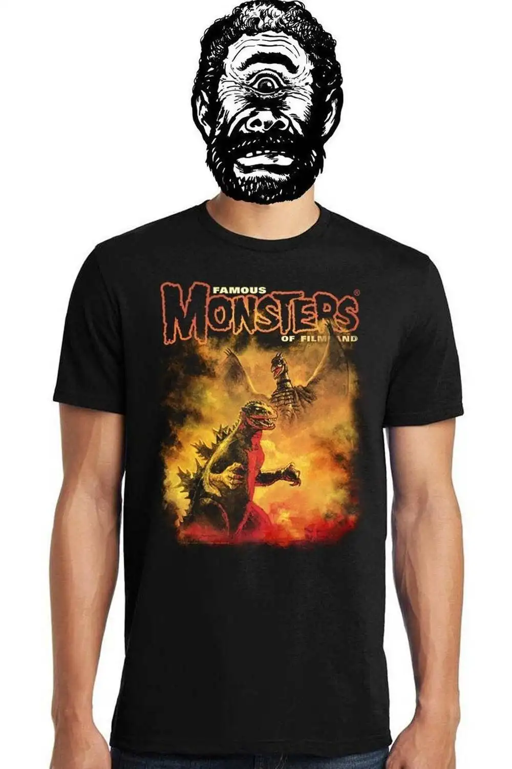 Famous Monsters Godzilla vs Rodan Tshirt Cotton shirt