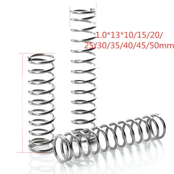 10pcs 304 stainless steel spring pressure spring short compression spring Wire diameter 1.0* outside diameter 13* length 10-50
10pcs 304 stainless steel spring pressure spring short compression spring Wire diameter 1.0* outside diameter 13* length 10-50