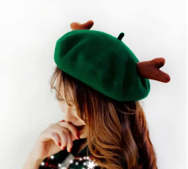 Autumn Winter Women Wool Antler Beret children's Christmas Hat Vintage Fashion warm and comfortable hat clothing accessories Fo
Autumn Winter Women Wool Antler Beret children's Christmas Hat Vintage Fashion warm and comfortable hat clothing accessories Fo