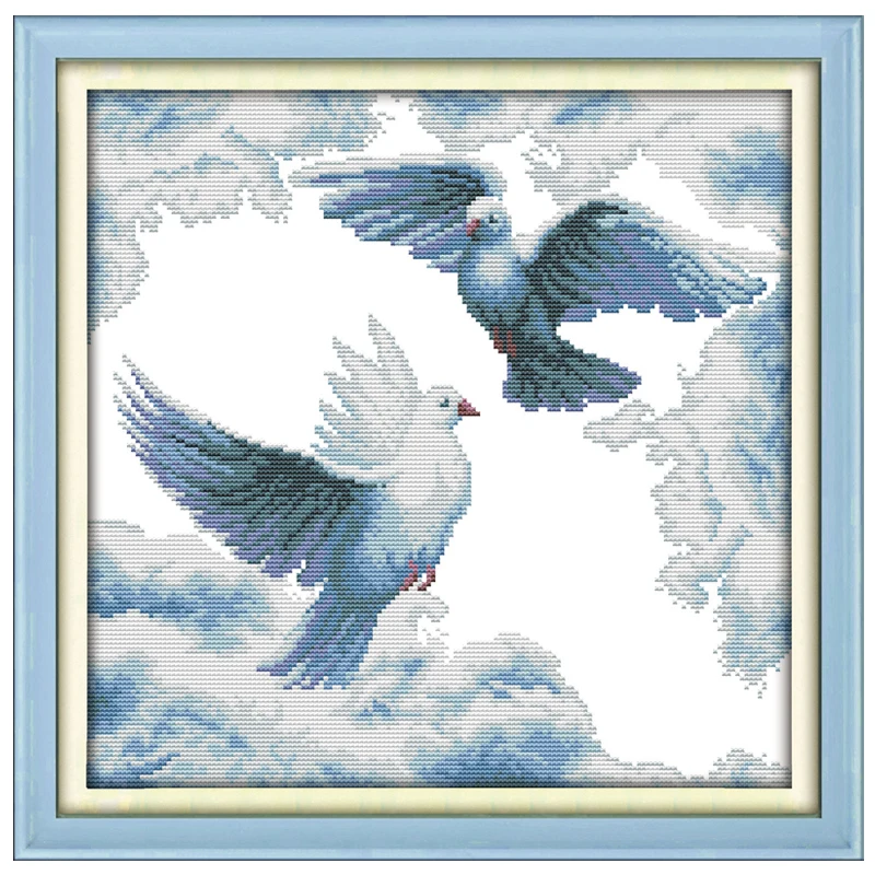 

The Peaceful White Dove Pattern Counted Cross Stitch 11CT 14CT Cross Stitch Set Animals Cross-stitch Kits Embroidery Needlework