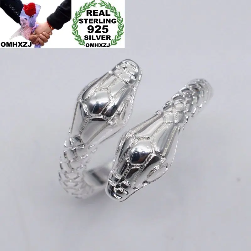 OMHXZJ Wholesale European Fashion Woman Man Party Wedding Gift Silver Snake Open 925 Sterling Silver Ring RR261
OMHXZJ Wholesale European Fashion Woman Man Party Wedding Gift Silver Snake Open 925 Sterling Silver Ring RR261