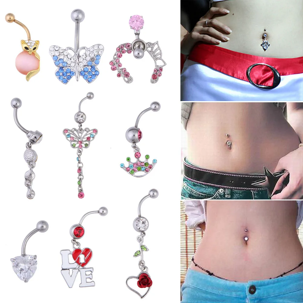 New Crystal Shinning Belly Button Punk Navel Rings Barbell Button Ring Body Piercing Jewelry Nail Tongue Eyebrow Nail Piercing
New Crystal Shinning Belly Button Punk Navel Rings Barbell Button Ring Body Piercing Jewelry Nail Tongue Eyebrow Nail Piercing