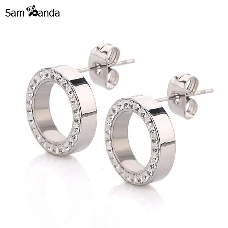 New Trendy Stainless Steel Earring For Women Forever Pendientes Circular Stud Earrings Female Fine Jewelry Wedding Gift Earings
New Trendy Stainless Steel Earring For Women Forever Pendientes Circular Stud Earrings Female Fine Jewelry Wedding Gift Earings
