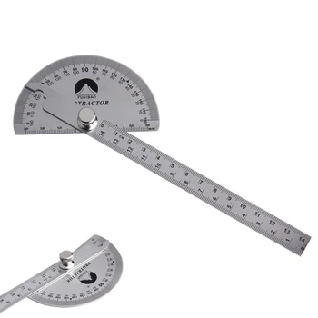 FUJISAN Angle Ruler 0-180 Degree Stainless Steel Adjustable Round Head Rotary Protractor Angle Meter Universal Measure Tools
FUJISAN Angle Ruler 0-180 Degree Stainless Steel Adjustable Round Head Rotary Protractor Angle Meter Universal Measure Tools