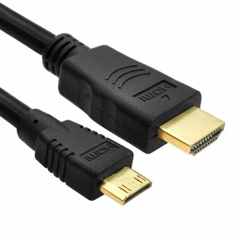High Speed HDMI 1.4 with Ethernet & 3d A Type Male to mini C Type Male Slim Cable 1.5m 5ft for SLR DC DV Tablet Nikon D4 D800
High Speed HDMI 1.4 with Ethernet & 3d A Type Male to mini C Type Male Slim Cable 1.5m 5ft for SLR DC DV Tablet Nikon D4 D800