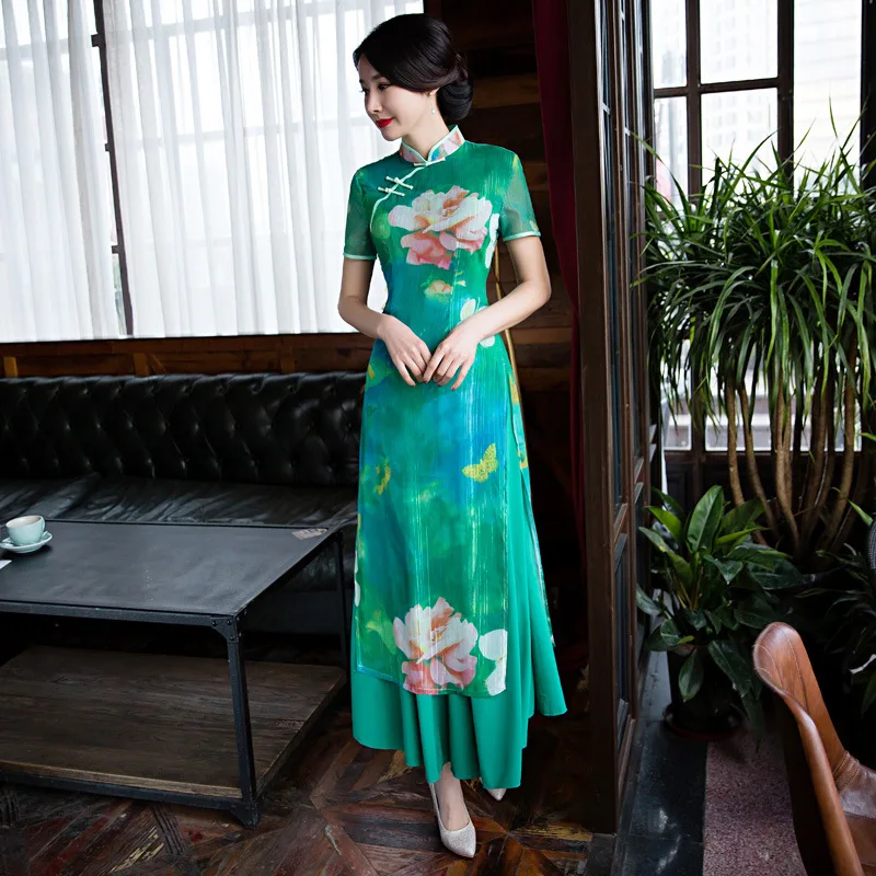 Fashion 2018 Vietnam Ao Dai Styles Modern Cheongsam Long Qipao Dress Chinese Traditional Dresses China Clothing Store
Fashion 2018 Vietnam Ao Dai Styles Modern Cheongsam Long Qipao Dress Chinese Traditional Dresses China Clothing Store