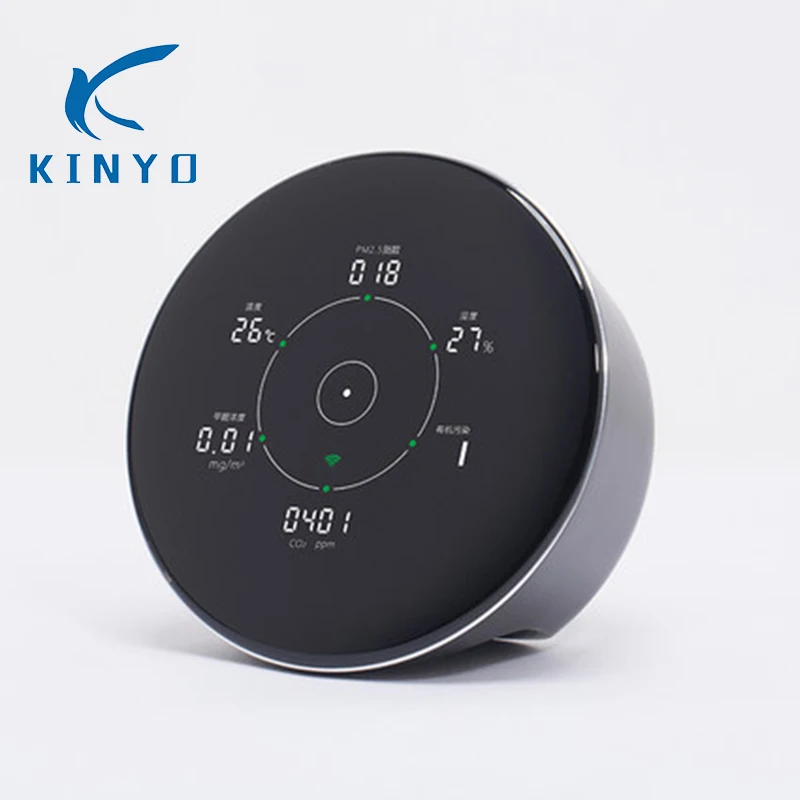 2018 KINYO Air quality detector Formaldehyde Detection CO2 carbon dyoxide Detecting temperature monitoring smart unique design
2018 KINYO Air quality detector Formaldehyde Detection CO2 carbon dyoxide Detecting temperature monitoring smart unique design