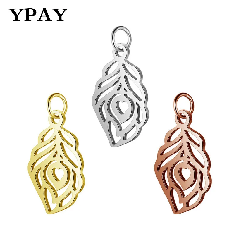 5pcs/lot titanium steel peacock feather pendant rose gold stainless steel jewelry accessories diy heart shaped feather pendant
5pcs/lot titanium steel peacock feather pendant rose gold stainless steel jewelry accessories diy heart shaped feather pendant