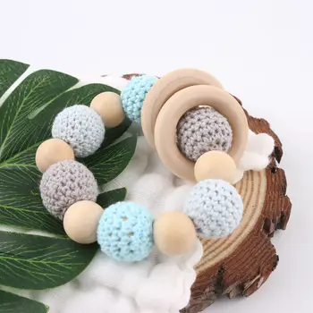 1pc Original Ecological Wood Teether Rattle Toys Nursing Bracelet For Baby Chew Wooden Crochet Beads Nurse Gift Handmade Crafts
1pc Original Ecological Wood Teether Rattle Toys Nursing Bracelet For Baby Chew Wooden Crochet Beads Nurse Gift Handmade Crafts