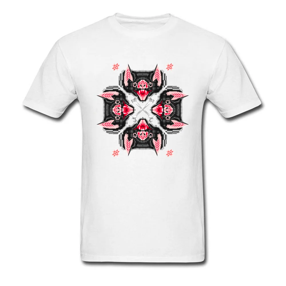 Vampire Bat Face Pattern_white