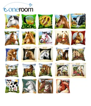 Horses Acrylic Yarn Embroidery Pillow Tapestry Cushion Front Cross Stitch Pillowcase DIY needlework
Horses Acrylic Yarn Embroidery Pillow Tapestry Cushion Front Cross Stitch Pillowcase DIY needlework