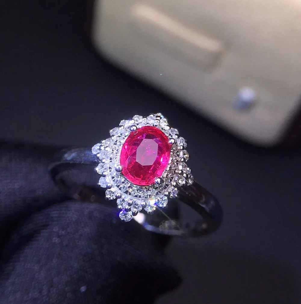 Fine Jewelry 18K White Gold Real Natural Pigeon Blood Red Ruby Diamond Wedding Engagement Female Rings for Women Fine Ring
Fine Jewelry 18K White Gold Real Natural Pigeon Blood Red Ruby Diamond Wedding Engagement Female Rings for Women Fine Ring