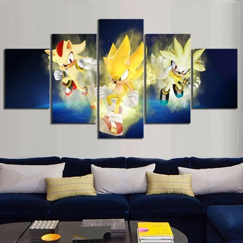 5 Piece Super Sonic Cartoon Wall Pictures Sonic The Hedgehog Video Game Poster Canvas Art Wall Paintings for Home Decor
5 Piece Super Sonic Cartoon Wall Pictures Sonic The Hedgehog Video Game Poster Canvas Art Wall Paintings for Home Decor