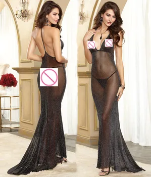 Sexy Lingerie Mesh Sling Bright Black Backless Maxi Dress Women Night Underwear Set 2017 Hot Babydoll
Sexy Lingerie Mesh Sling Bright Black Backless Maxi Dress Women Night Underwear Set 2017 Hot Babydoll