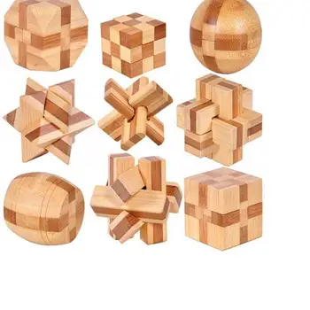 LeadingStar 9pcs/set Educational Bamboo 3D Kong Ming Lock Brain Teaser Burr Puzzle Toys Xmas Gifts for Kids & Adults zk30
LeadingStar 9pcs/set Educational Bamboo 3D Kong Ming Lock Brain Teaser Burr Puzzle Toys Xmas Gifts for Kids & Adults zk30