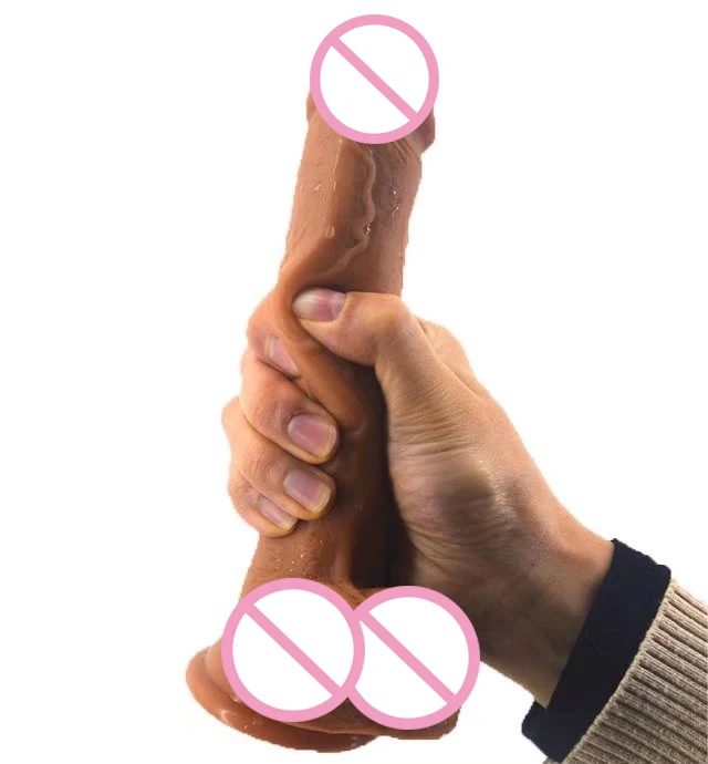 The simulation of adult penis shape Super long suppleness human dildo Double layer silicone products Speciality store