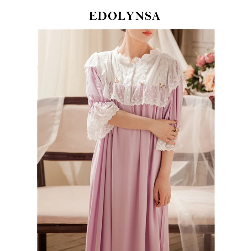 Nightgowns Sleepshirts Sweet Home Dress Sleep Lounge Long Nightdress Lace Sleepwear Vintage Nightgown Female Sleep Lounge #L126
Nightgowns Sleepshirts Sweet Home Dress Sleep Lounge Long Nightdress Lace Sleepwear Vintage Nightgown Female Sleep Lounge #L126