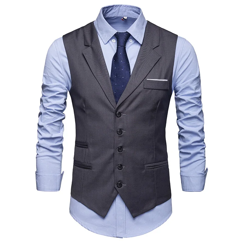 Suit vest men spring and autumn lapel business gentleman groom wedding banquet waiter Slim vest 2019 new listing
Suit vest men spring and autumn lapel business gentleman groom wedding banquet waiter Slim vest 2019 new listing