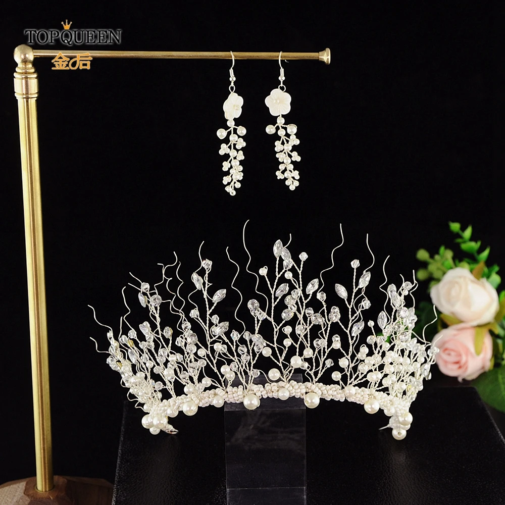 TOPQUEEN Wedding Crown with Pearl Rhinestone Wedding Tiara Hair Jewelry Handmade Wedding Hair Accessories Women Tiara HP198
TOPQUEEN Wedding Crown with Pearl Rhinestone Wedding Tiara Hair Jewelry Handmade Wedding Hair Accessories Women Tiara HP198