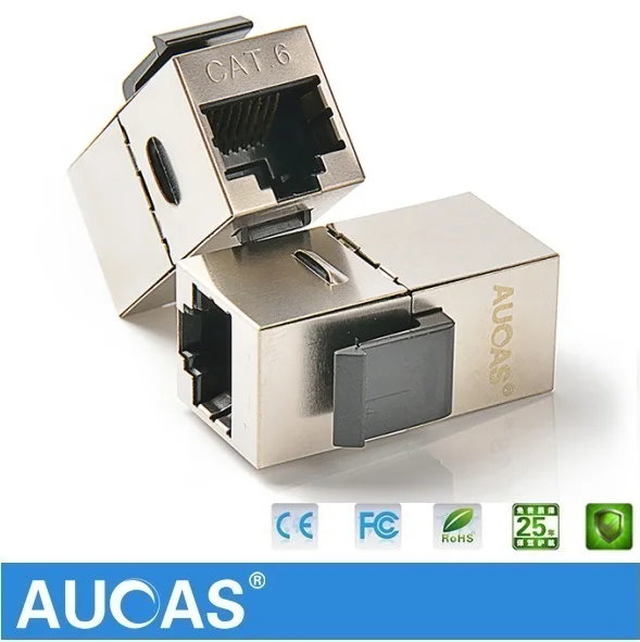 4PCS AUCAS FTP Shielded Cat6 RJ45 Splitter Coupler keystone jack module Network Extender Plug Adapter connections Zinc Alloy
4PCS AUCAS FTP Shielded Cat6 RJ45 Splitter Coupler keystone jack module Network Extender Plug Adapter connections Zinc Alloy