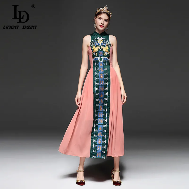 Vintage Chinese Style Slim Long Dress 2016 Summer New Fashion Embroidery Ankle-Length Dress For Women
Vintage Chinese Style Slim Long Dress 2016 Summer New Fashion Embroidery Ankle-Length Dress For Women