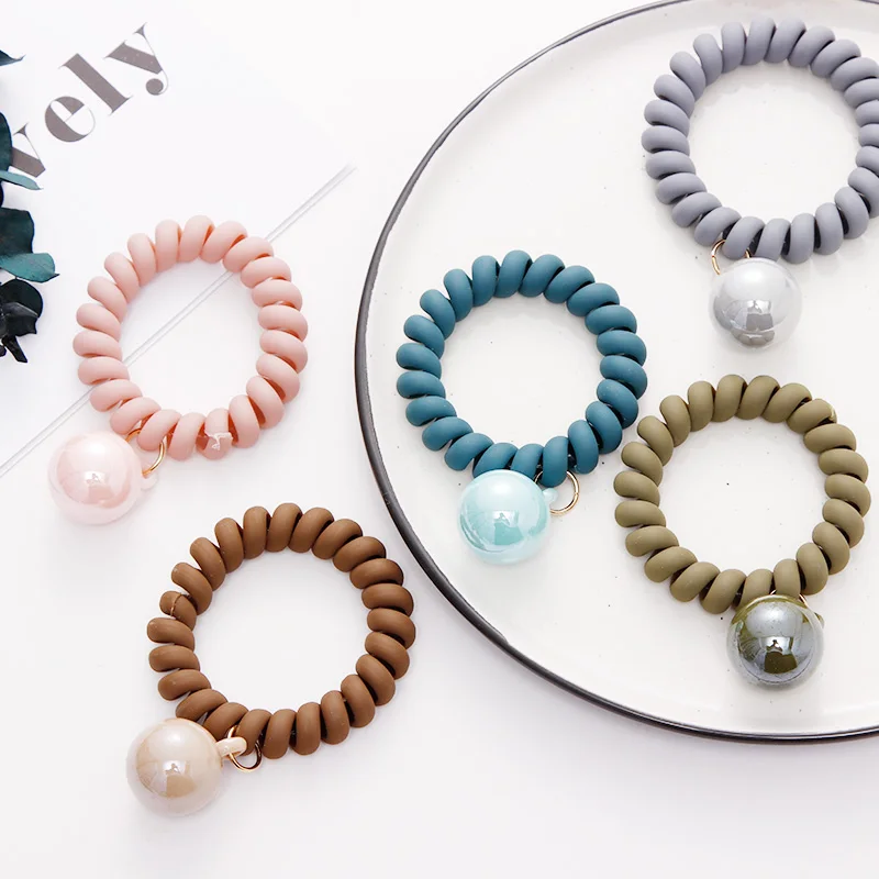 New Women Girls Sweet Scrub Telephone Line Acrylic Ball Elastic Hair Bands Ponytail Holder Headband Scrunchies Hair Accessories
New Women Girls Sweet Scrub Telephone Line Acrylic Ball Elastic Hair Bands Ponytail Holder Headband Scrunchies Hair Accessories