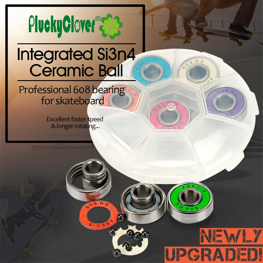 Recommend! Black Ceramic ball Skateboard Bearing 608 Integrated Spacer Bearing for Longboard Drift Danceboard extend spacer 608
Recommend! Black Ceramic ball Skateboard Bearing 608 Integrated Spacer Bearing for Longboard Drift Danceboard extend spacer 608