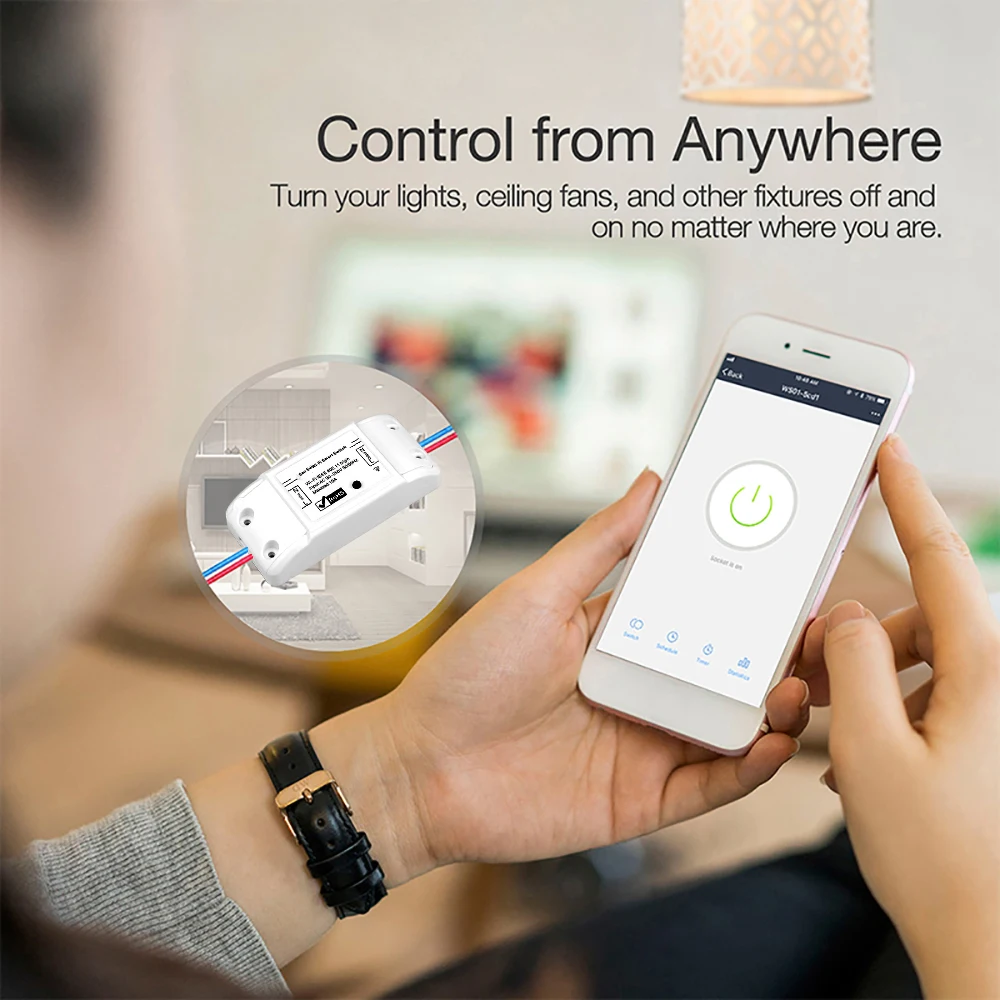 DIY WiFi Smart Light Switch Home Automation Relay Module Controller Breaker Timer Wireless Remote Control for Alexa
DIY WiFi Smart Light Switch Home Automation Relay Module Controller Breaker Timer Wireless Remote Control for Alexa