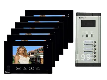 New Arrival 7"color video door phone/doorphone /intercom system HD IR camera with 6 buttons for 6-apartments 1 to 6
New Arrival 7"color video door phone/doorphone /intercom system HD IR camera with 6 buttons for 6-apartments 1 to 6