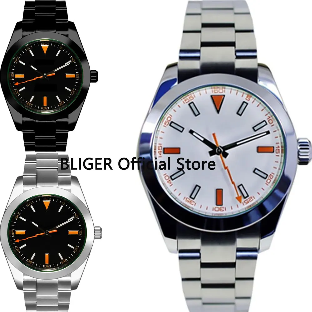 Luxury 40mm White Dial Polished Stainless Steel Bezel Luminous Pointer Sapphire Miyota 8125 Automatic Movement Men's Watch PA-3
Luxury 40mm White Dial Polished Stainless Steel Bezel Luminous Pointer Sapphire Miyota 8125 Automatic Movement Men's Watch PA-3