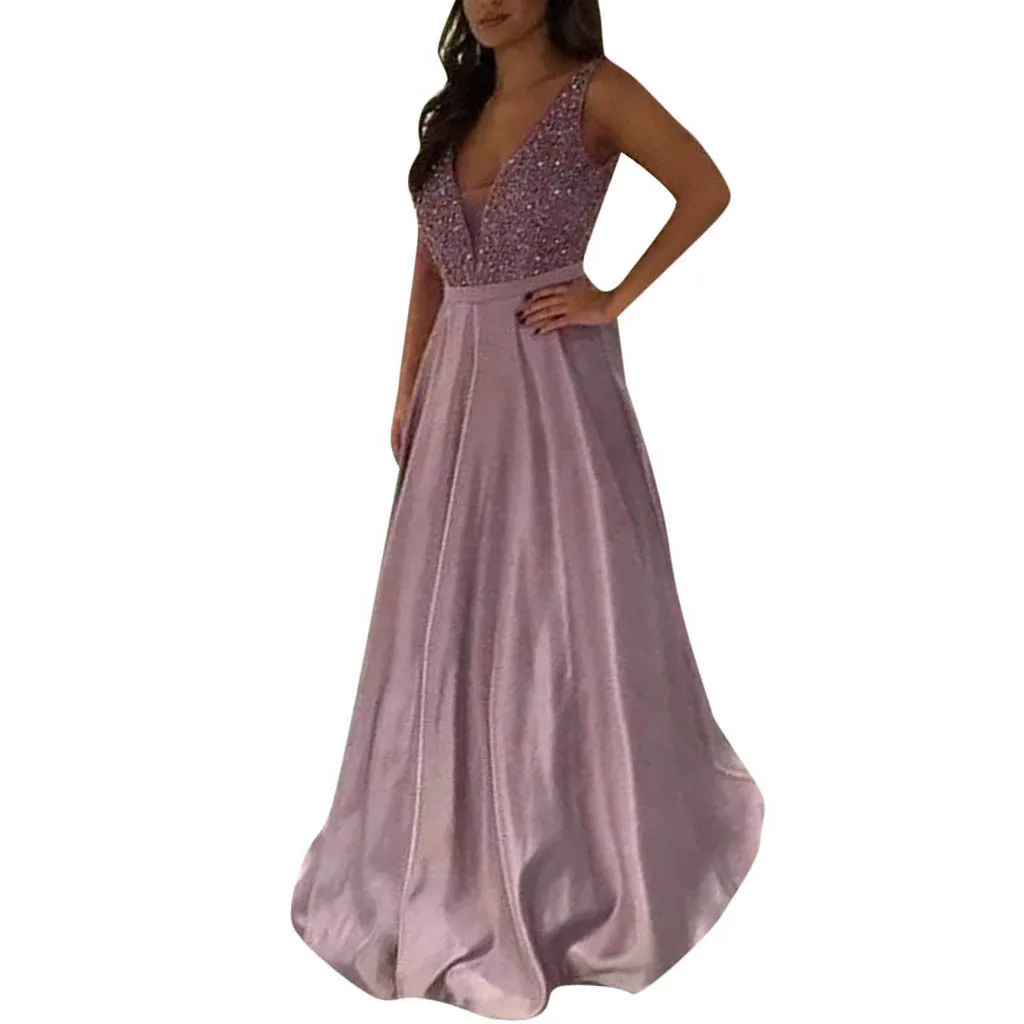 Summer Party Dress 2019 Women Elegant Sequin Deep V Neck Sleeveless Long Dresses Woman Party Night Sexy Dress Ladies Dresses
Summer Party Dress 2019 Women Elegant Sequin Deep V Neck Sleeveless Long Dresses Woman Party Night Sexy Dress Ladies Dresses
