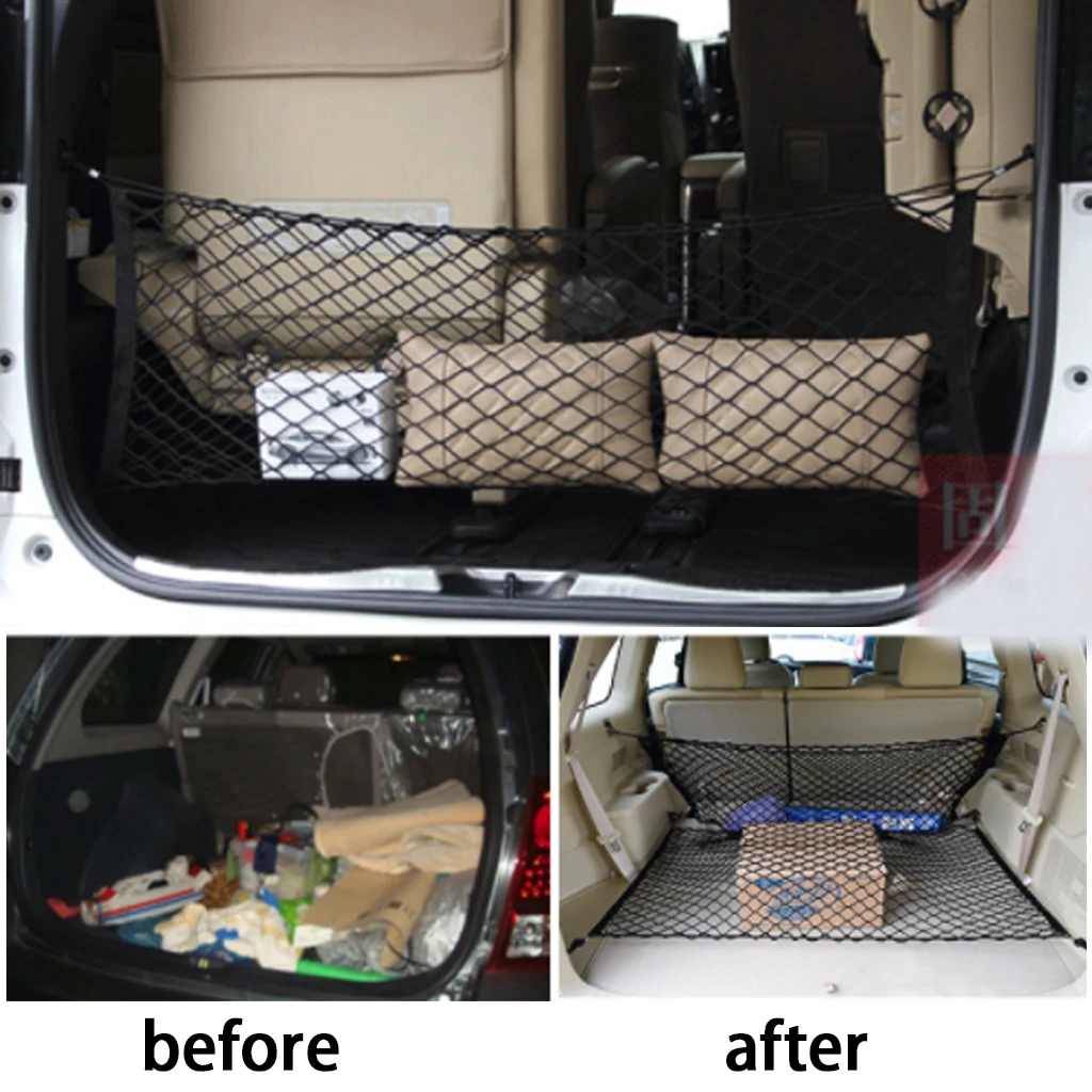 120 X 70 Cm Elastic Strong Nylon Car Trunk Nets Cargo Luggage Storage Car Organizer Net Mesh With Hooks Car Accessories
120 X 70 Cm Elastic Strong Nylon Car Trunk Nets Cargo Luggage Storage Car Organizer Net Mesh With Hooks Car Accessories