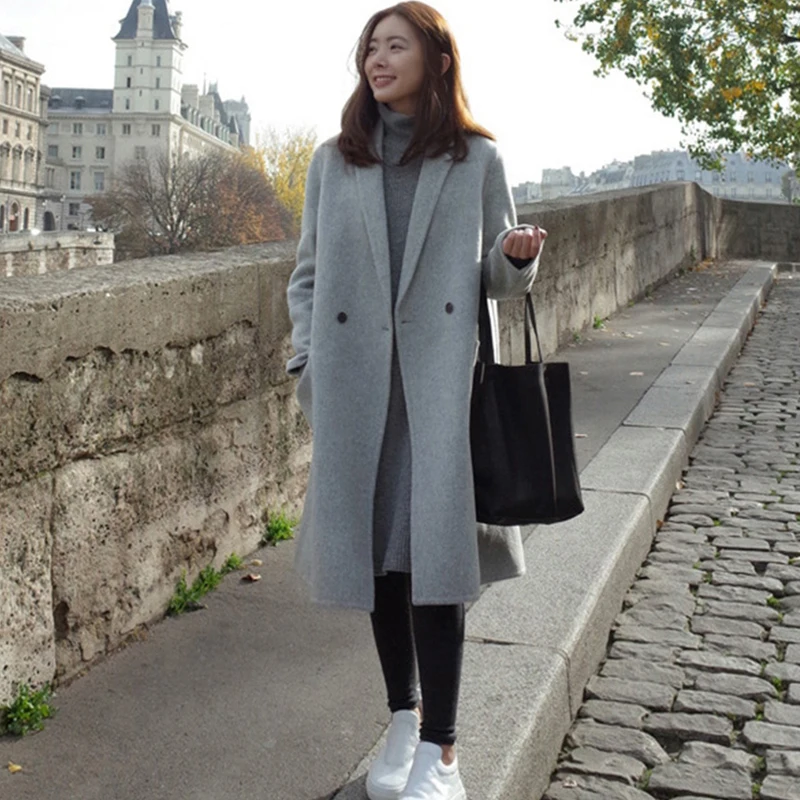 New Spring Autumn Women Jacket Long Coats Female Faux Woolen Warm Overcoat Ladies Fashion Casual OL Style Outwear
New Spring Autumn Women Jacket Long Coats Female Faux Woolen Warm Overcoat Ladies Fashion Casual OL Style Outwear