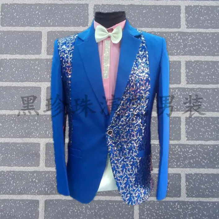 Korean Men Suits Designs Masculino Homme Terno Stage Costumes For Singers Men Sequin Blazer Dance Clothes Jacket Style Blue
Korean Men Suits Designs Masculino Homme Terno Stage Costumes For Singers Men Sequin Blazer Dance Clothes Jacket Style Blue