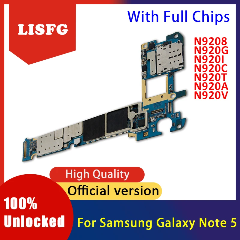 100% Unlocked Motherboard For Samsung Galaxy Note 5 N9208 N920G N920I N920C N920F N920T N920V N920A 32GB Mainboard Logic Board
100% Unlocked Motherboard For Samsung Galaxy Note 5 N9208 N920G N920I N920C N920F N920T N920V N920A 32GB Mainboard Logic Board