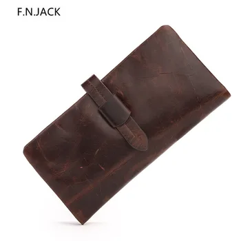 F.N.JACK Tide Genuine Leather Men's Wallet Long Section Purse Men Bags Large Capacity Business Clutch Purses Small Wallets 2019
F.N.JACK Tide Genuine Leather Men's Wallet Long Section Purse Men Bags Large Capacity Business Clutch Purses Small Wallets 2019