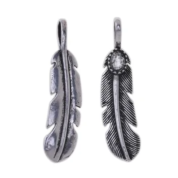5pcs 44x9mm Vintage Feather Pendant,pendant tray with 7x4.5mm bezel,brass filled,pendant bezel,antique silver plated-10114002
5pcs 44x9mm Vintage Feather Pendant,pendant tray with 7x4.5mm bezel,brass filled,pendant bezel,antique silver plated-10114002