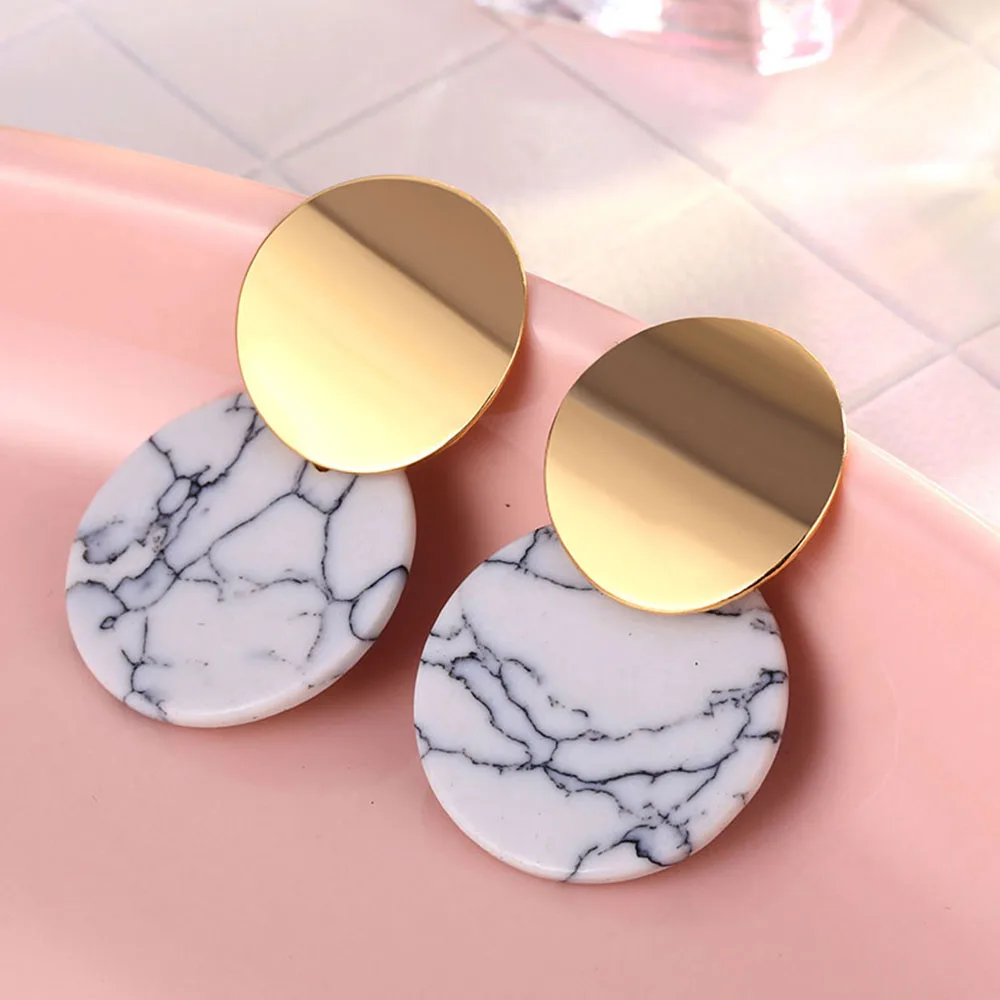 IPARAM Vintage Gold Round Alloy Marble Earrings Fashion Punk Glamour Geometric Jewelry Statement Trend Marble Earrings
IPARAM Vintage Gold Round Alloy Marble Earrings Fashion Punk Glamour Geometric Jewelry Statement Trend Marble Earrings