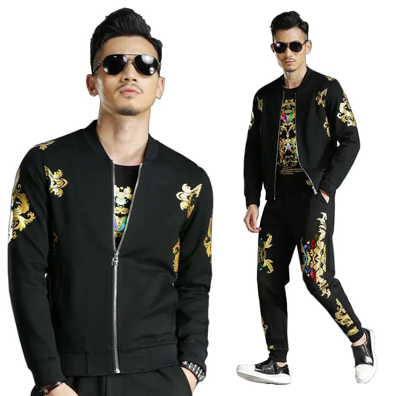 Spring Autumn Floral Printed Baseball Jacket 2PCS Sets with Joggers Pants Tracksuit Men Casual Slim Sweatshirt Trousers Suits
Spring Autumn Floral Printed Baseball Jacket 2PCS Sets with Joggers Pants Tracksuit Men Casual Slim Sweatshirt Trousers Suits