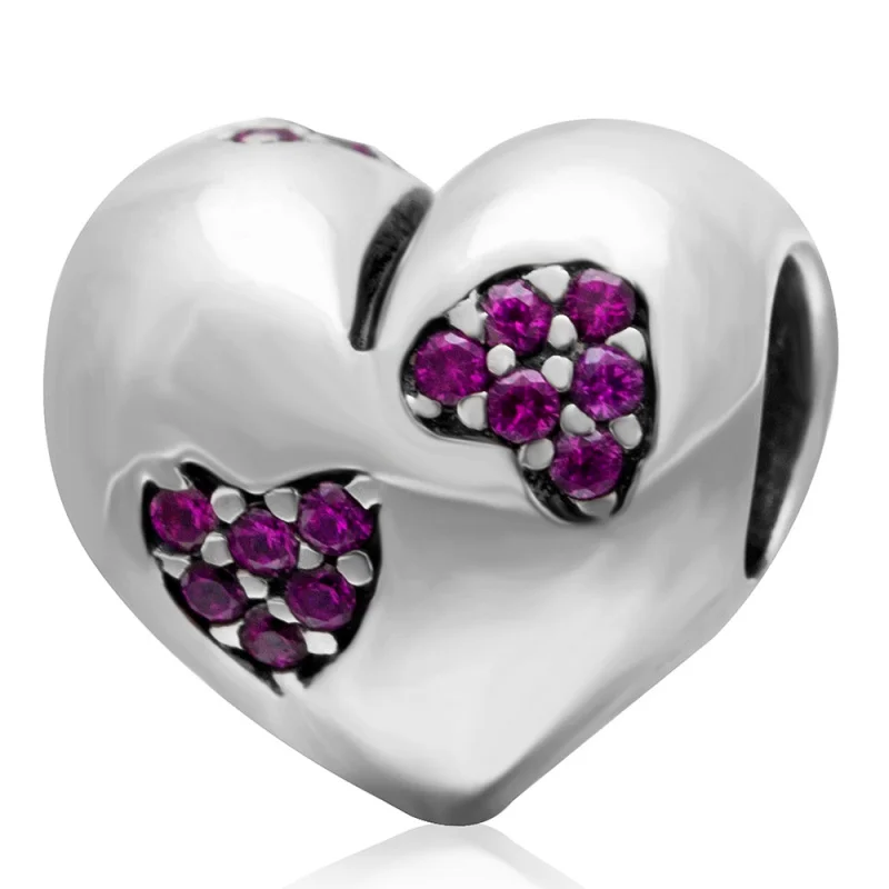 Fuchsia Zircon Micro Pave Heart Authentic 925 Sterling Silver European Charm Beads DIY Fine Jewelry Findings SZPB241
Fuchsia Zircon Micro Pave Heart Authentic 925 Sterling Silver European Charm Beads DIY Fine Jewelry Findings SZPB241