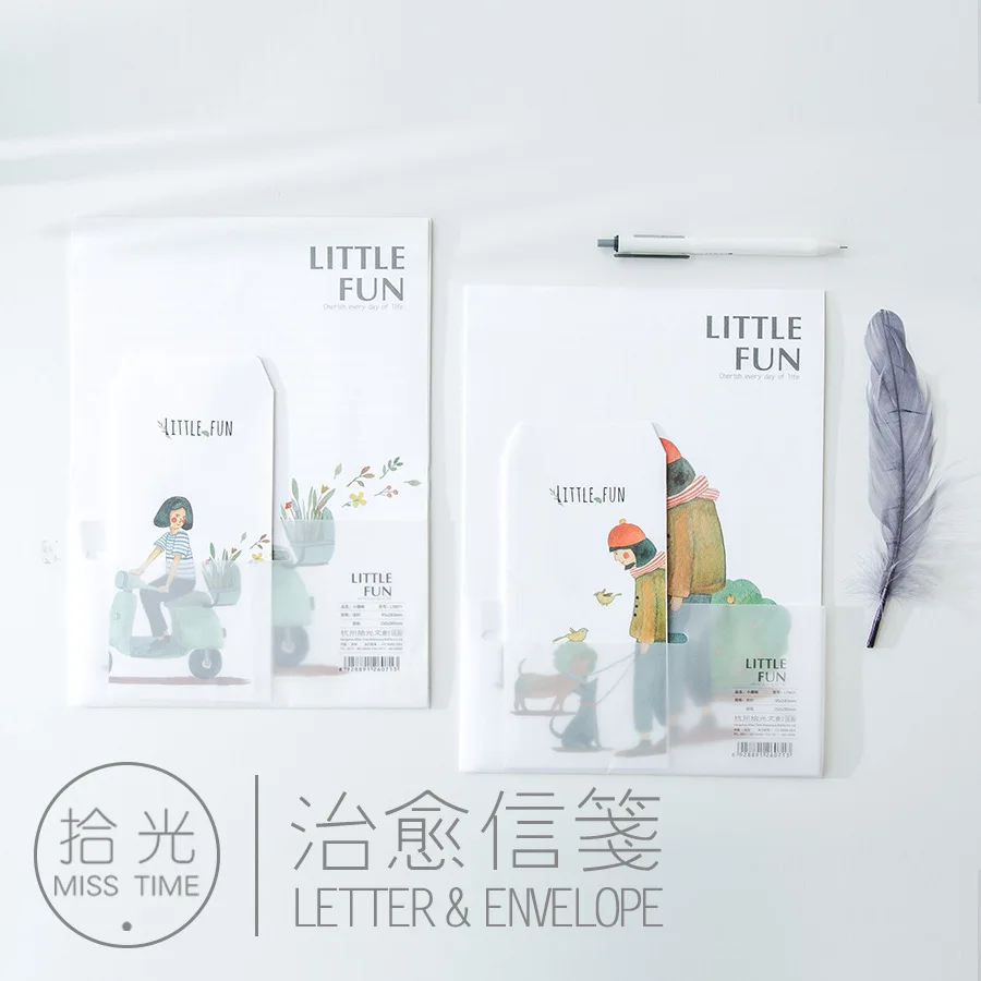 9pcs/Set 3 envelopes + 6 writting paper Little Fun Series Paper Envelope For Gift Korean Stationery
9pcs/Set 3 envelopes + 6 writting paper Little Fun Series Paper Envelope For Gift Korean Stationery